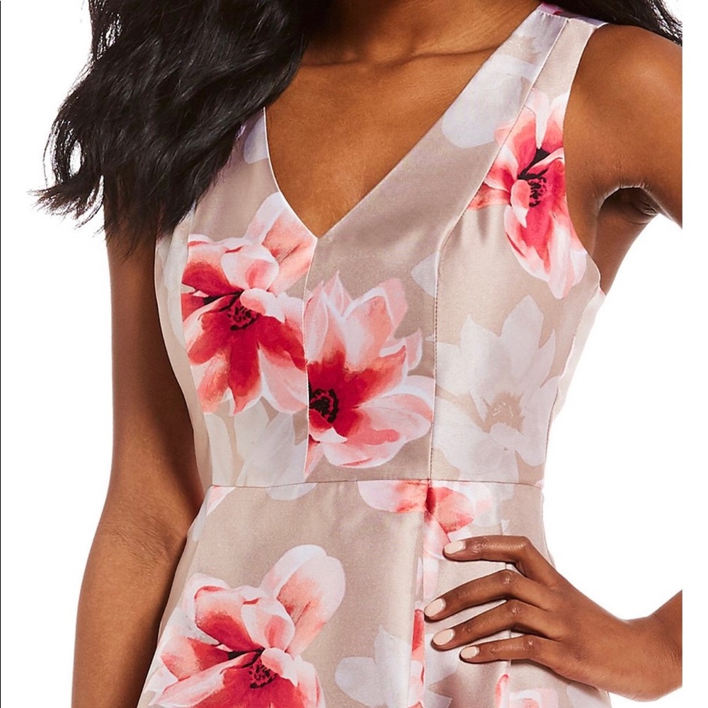 Calvin Klein Floral High-Low Dress - Picture 4 of 7